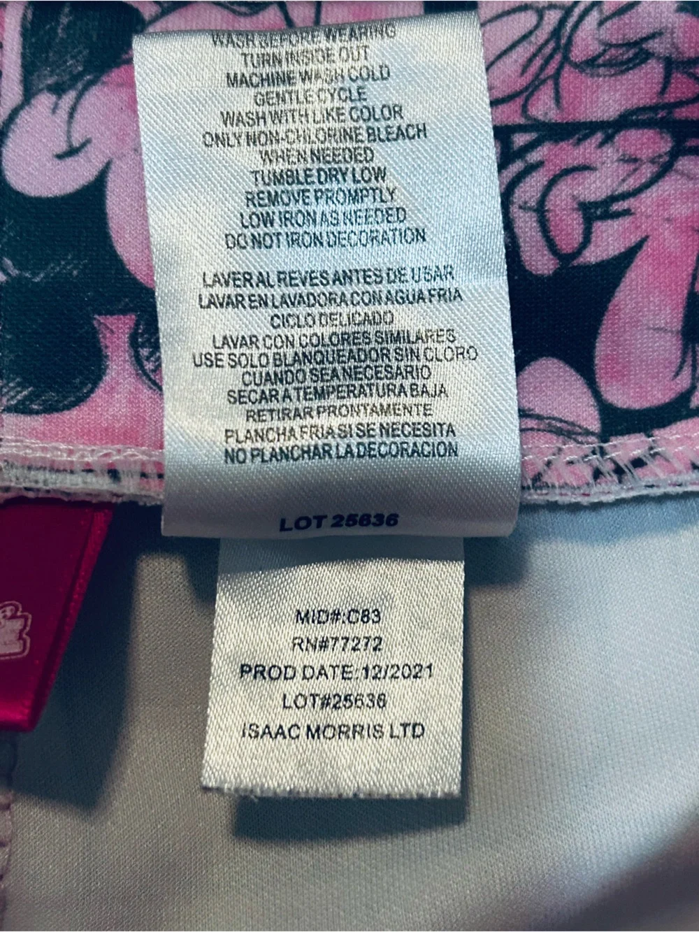 Disney Junior Leggings Size 6 Minnie Mouse Red Bow Print Stretch  Yoga Pants